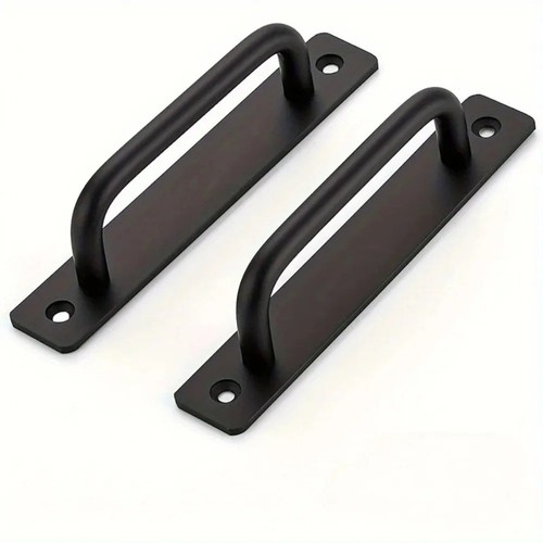 2pcs black door pull handles - black,