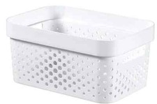11 L Curver Infinity Recycled Box Dots With Home Storage Solution White