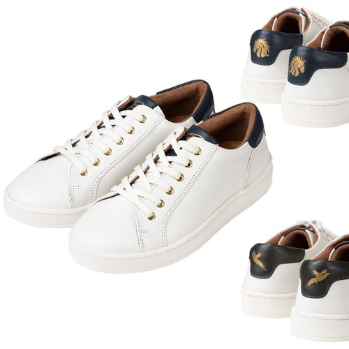 Ladies leather trainers womens - ladies,