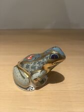 Royal Crown Derby Paperweight - FOUNTAIN FROG - Boxed