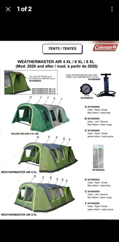 Coleman weathermaster air - coleman, weathermaster/air