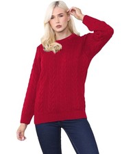 Ladies Women Cable Knit Long