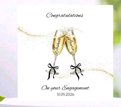 Personalised engagement card - engagement,