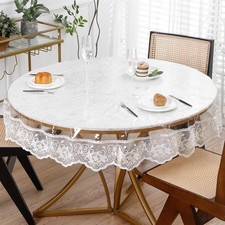 Clear Round Plastic Tablecloth