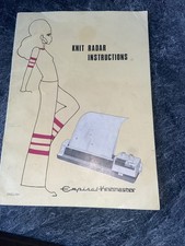 Vintage Empisal Knitmaster Knit Radar Instruction Book In English
