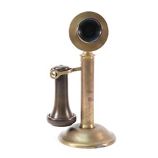 Vintage Antique Western Electric brass candle stick phone body