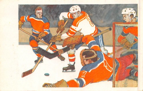 Postcard ice hockey - ice,