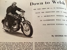 MATCHLESS G5 FIRST BIKE MOTORCYCLE ARTICLE