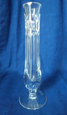Vintage 1970s Royal Brierley Lead Crystal Cut Glass Footed Bud Vase 7" Perfect