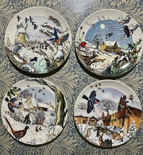Wedgwood 'Colin Newman's Country Christmas'  collectors  4 plate collection. 
