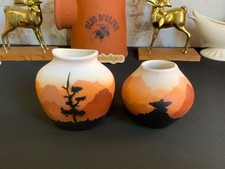 2 x Benally Dine Pottery Navajo Native American Signed Small Vases PLEASE READ