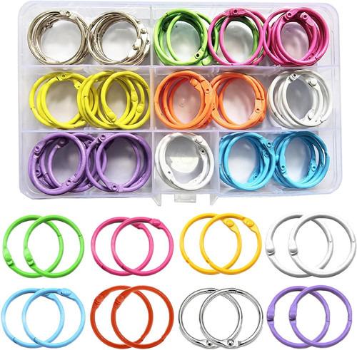 Pcs colorful binder rings - pcs,