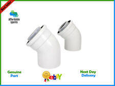 New Worcester Bosch 45° Degree Boiler Flue Bend 60mm/100mm 2 Pack 7716191085