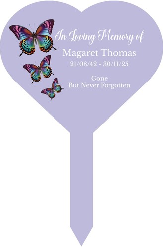 Personalised butterfly heart - butterfly,