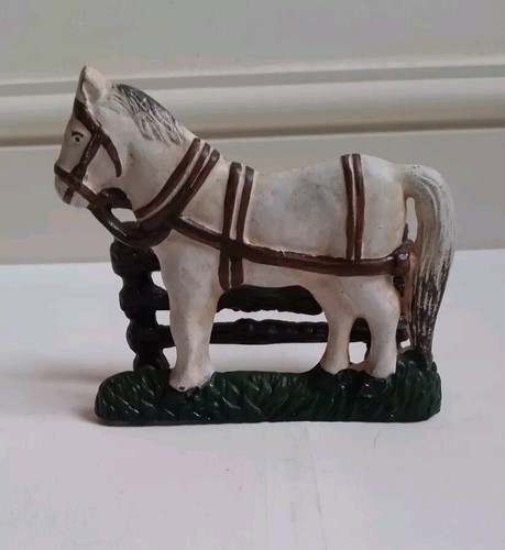 Painted cast iron horse door - painted,