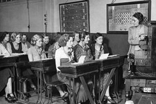 Trainee telephone switchboard