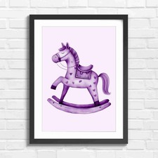 Whimsical wooden rocking - wooden, horse