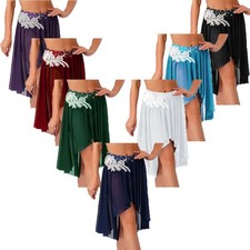 Womens Skirt Ballroom Dancewear Brief Costume Mexican Lyrical Indian Dance Hem