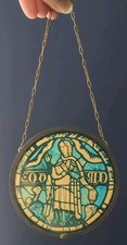Sun catcher Stain Glass Effect Medieval Style Virgo Zodiac