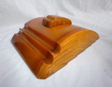 Carvacraft - Butterscotch - Amber - Catalin Bakelite - Pen Stand Inkwell - 550gr