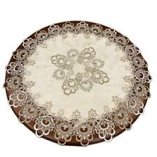 Luxury White Round Tablecloth