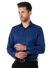 Mens Formal Dress Shirt Double