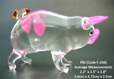 Art Glass PIG Decorative Pink