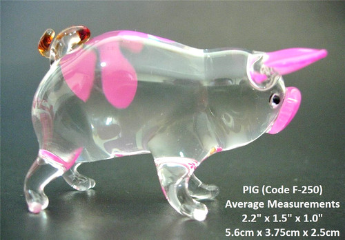 Art glass pig - art, decorative