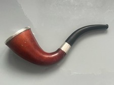 ANTIQUE WHC CHESTER 1911 SILVER COLLAR & CAPPED CALABASH PIPE