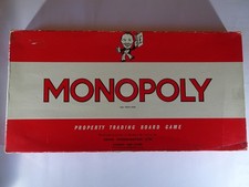 Vintage Monopoly Board Game  Red Box Edition  Waddington 1961  Complete  [B74]