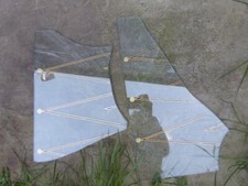 Vintage Painted Glass 2 pieces