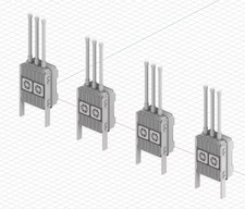 4Pcs 3D Printed 1/72 Tank