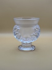 LALIQUE FRENCH CRYSTAL "SAINT CLOUD" ACANTHUS LEAF VASE MINT