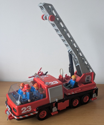 Vintage playmobil fire engine - vintage,