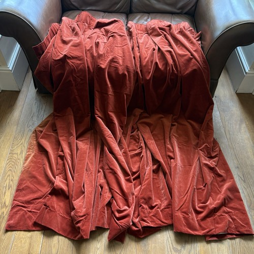 Vintage red velvet curtains - red,
