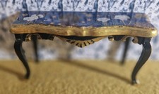 DollHouse Furniture 1.12th chinoiserie sidetable blue hand painted & decorated 