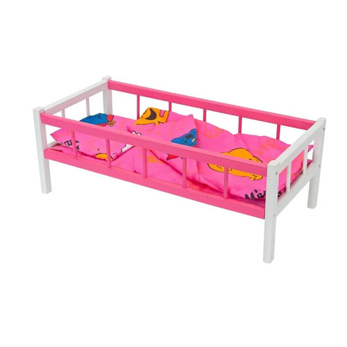 Pink doll cot - pink,