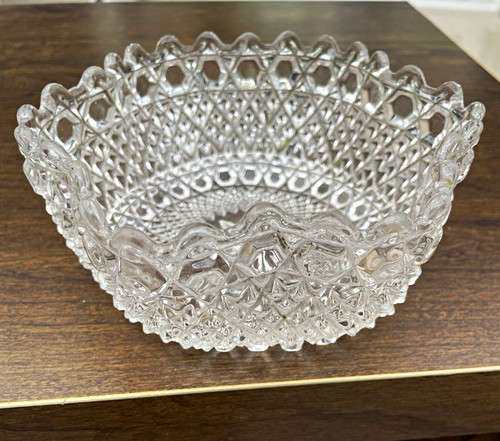 Vintage clear pressed glass - vintage,