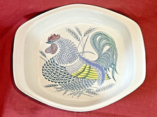 VINTAGE POOLE POTTERY ENAMELLED OVEN DISH LUSHILICIOUS CHICKEN EXCELLENT