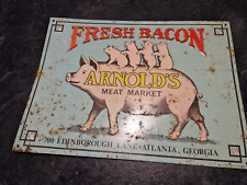 Reproduction Vintage metal sign - AAA Sign Company - Arnold's Meat Market