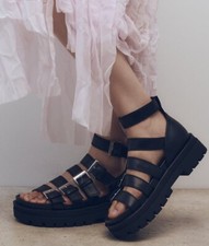 ZARA BLACK GLADIATOR SANDALS SIZE 6