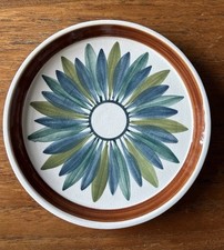 Vintage Jersey Pottery Plate Flower Floral Print Decorative