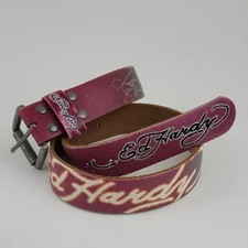 Ed Hardy Red Leather Belt