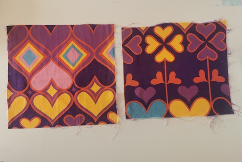 Vintage fabric bundle remnants - vintage,