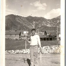 c1930s CCC Camp Man Posing