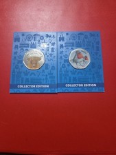 2 Westminster 50p Shaped Carded Coins Great British wildlife Collectors Edition