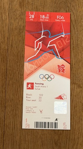 Ticket 2012 london - london, olympics