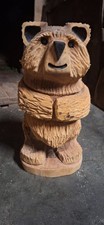 Chainsaw Carving Bear Elm Wood