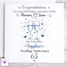 Personalised 65th Blue