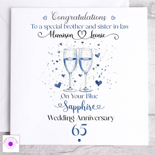 Personalised 65th blue - personalised,
